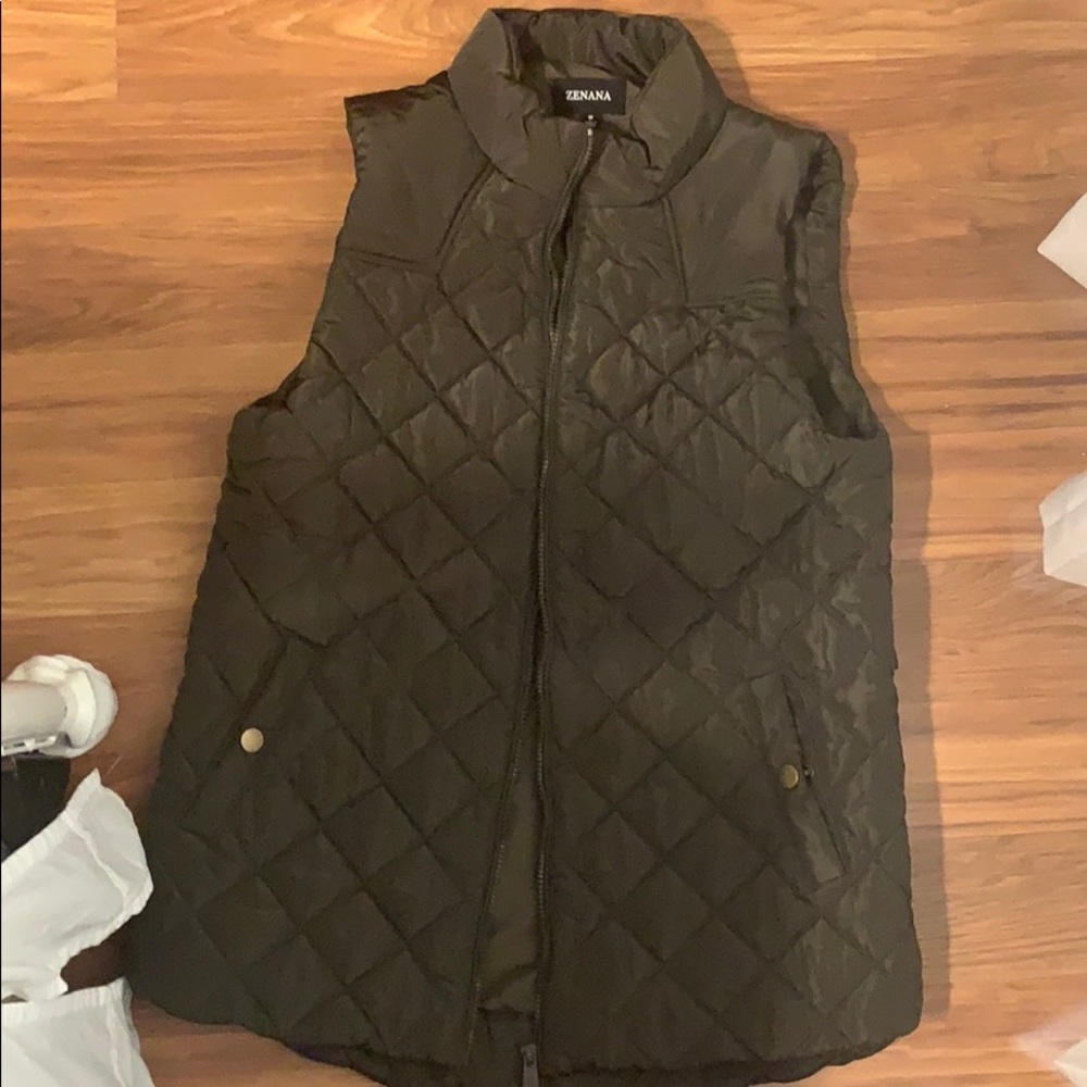Olive green vest